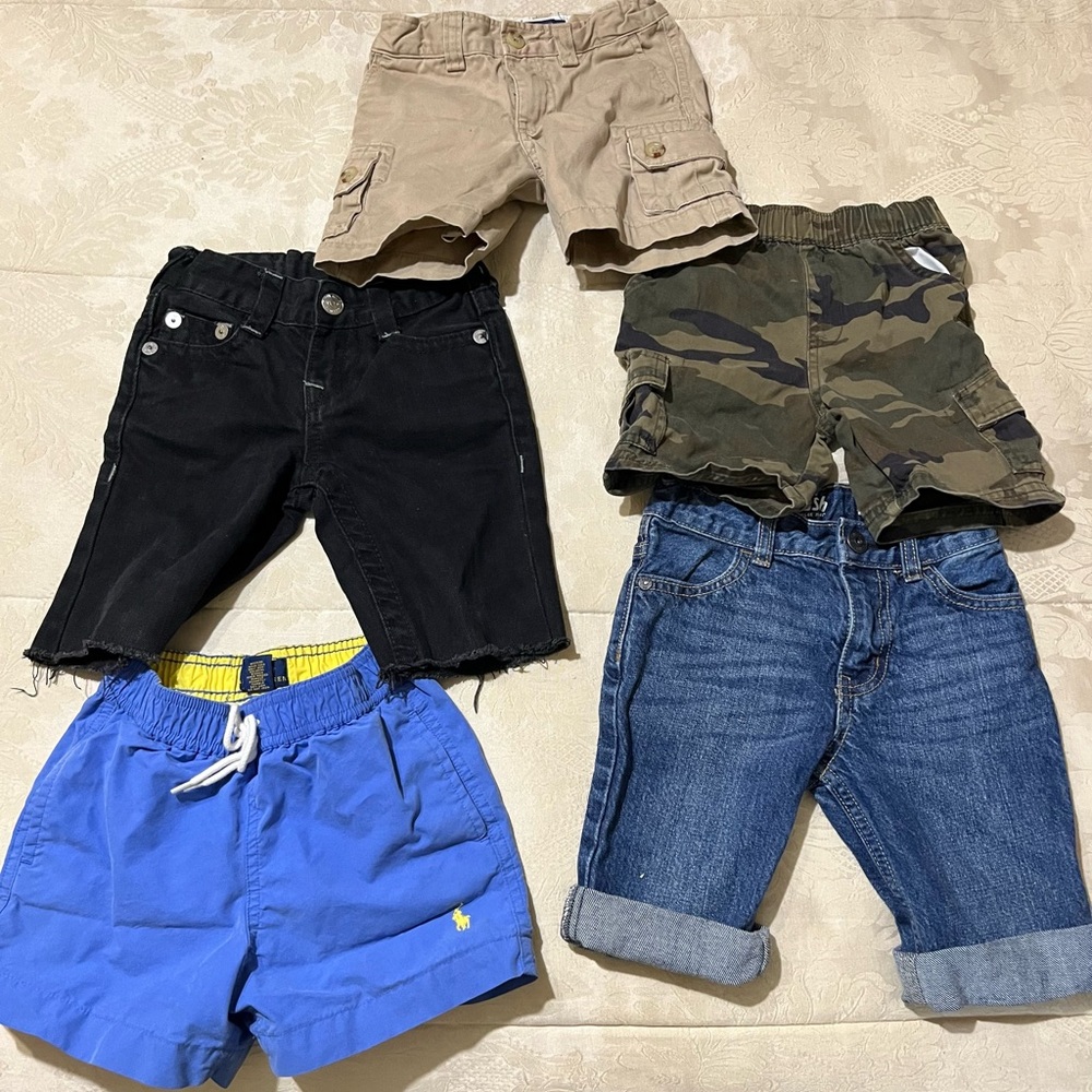Polo by Ralph Lauren Black and Tan Shorts Collection Bundle